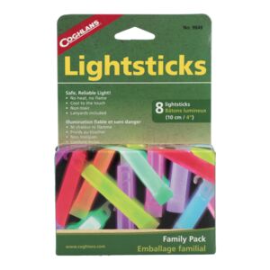 Coghlans 8-Piece Non-Toxic Lightsticks with Chemi-Luminescent Technology Multicolor 4inch